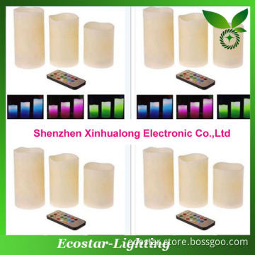 Led white candle with remote control